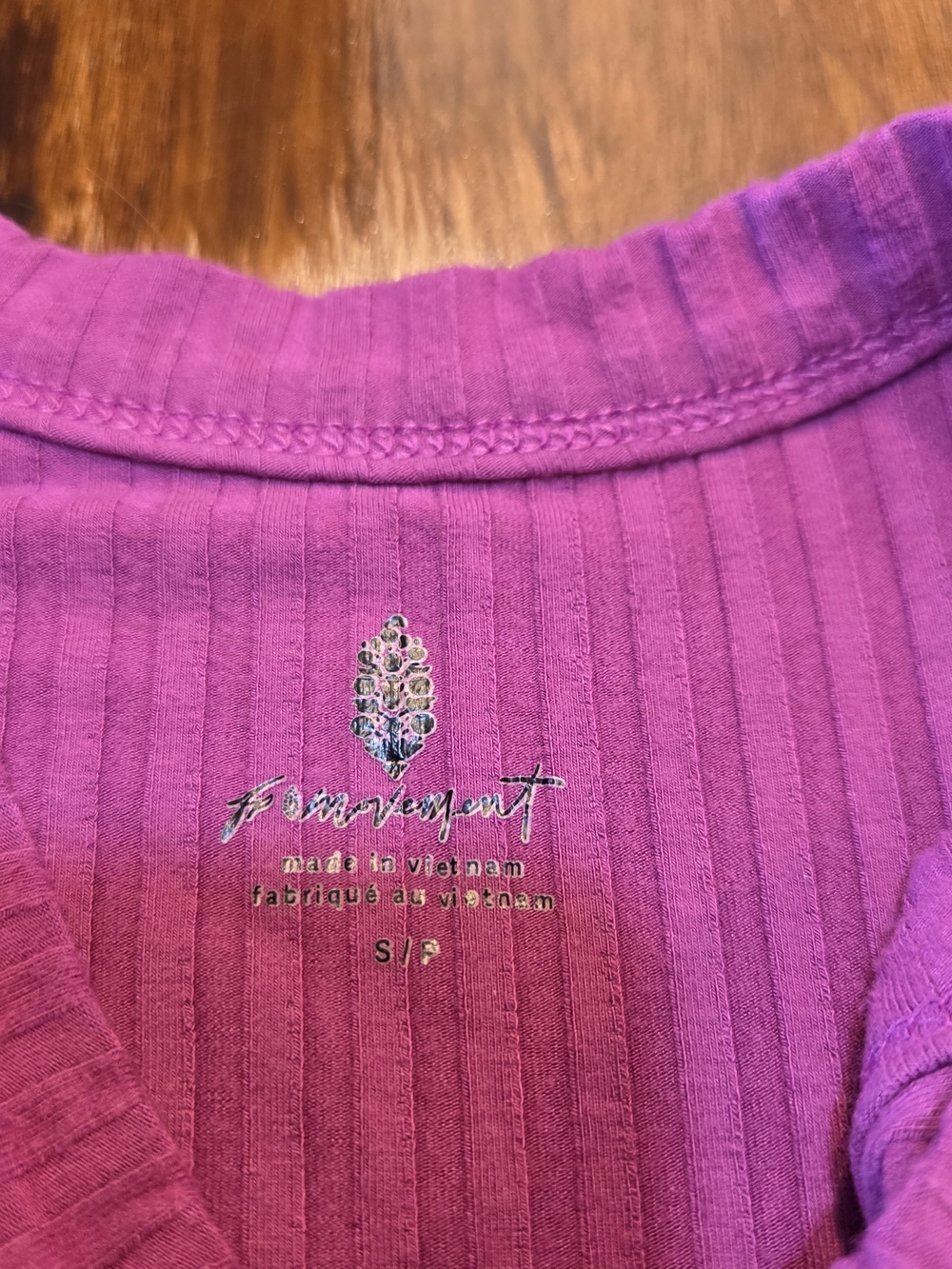FP Movement by Free People Ribbed Racerback Tank Top in Pinkish Purple Color - Picture 3 of 6